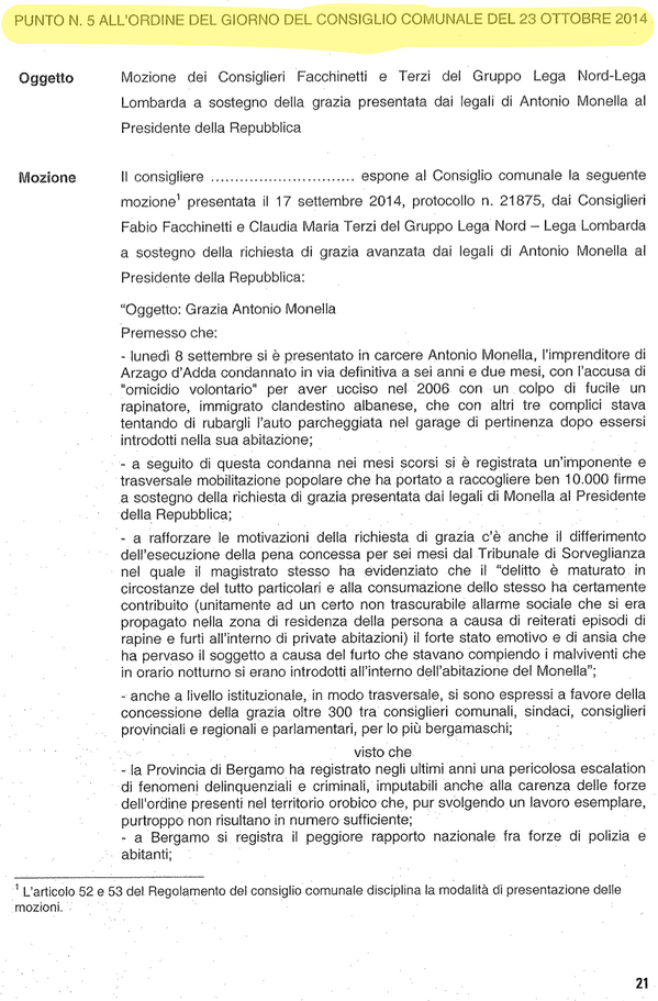 I documenti della mozione sono da pagina 21 http://t.co/nHHTaAqsm3 #opendalmine http://t.co/aMGytFbEAW
